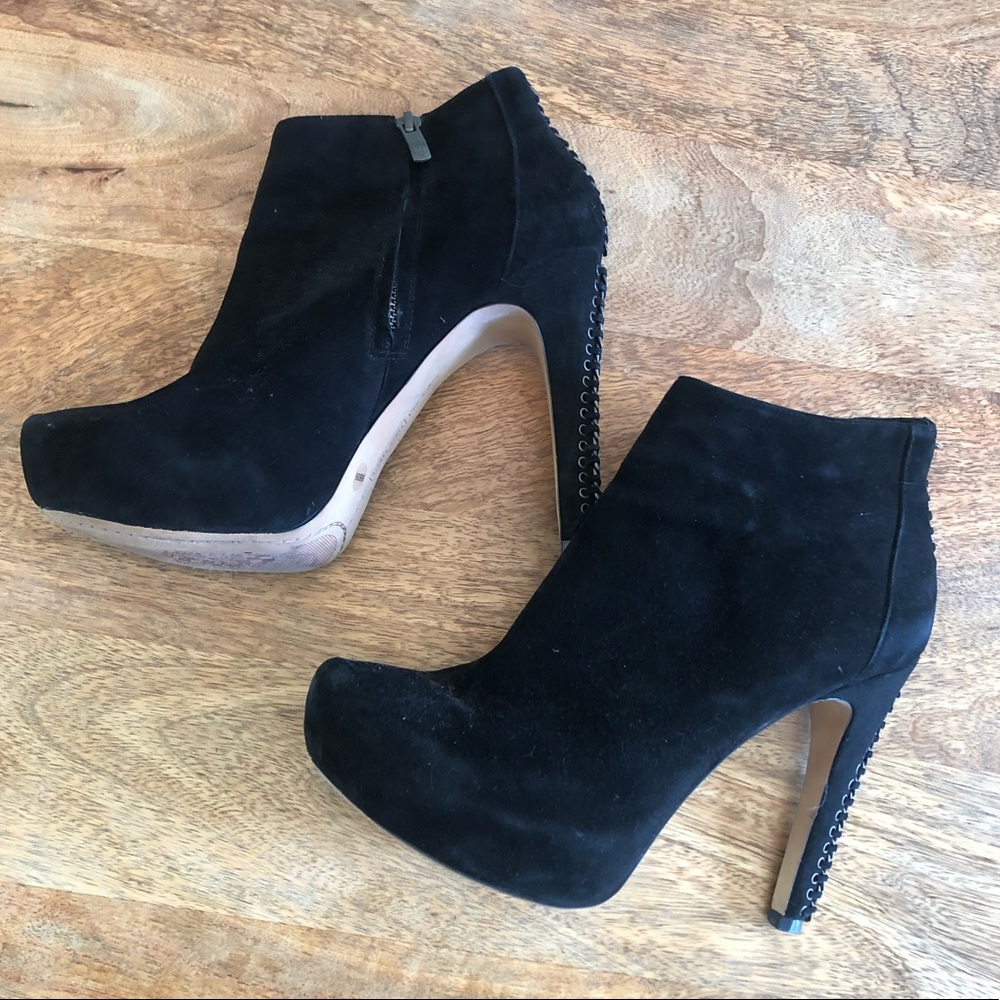 Vince Camuto Cannon Black Suede Ankle Boots